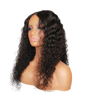 Glueless deep wave wig